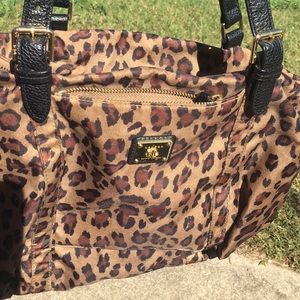 Ralph Lauren cheetah print Duffield tote bag